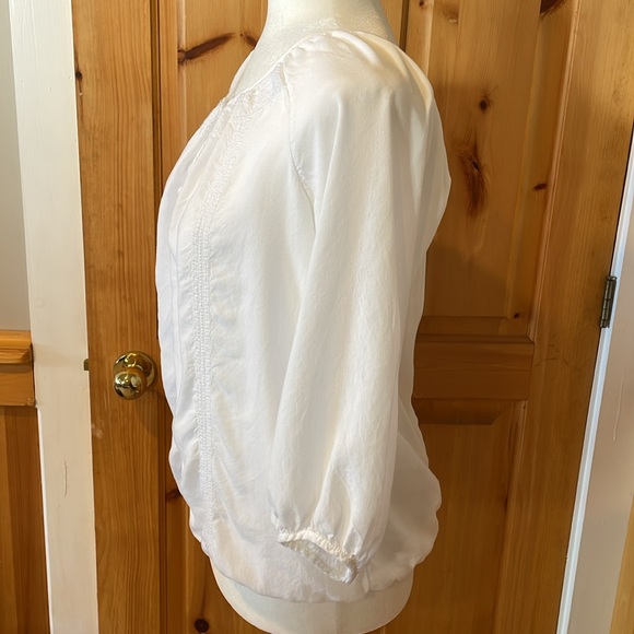 J Crew peasant blouse with lace detail XS - Picture 4 of 10